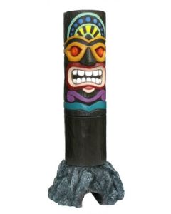 Tiki Maske auf Stein 9 lebensgroß