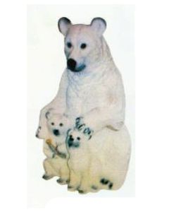 stehende Eisbärfamilie klein verkleinert
