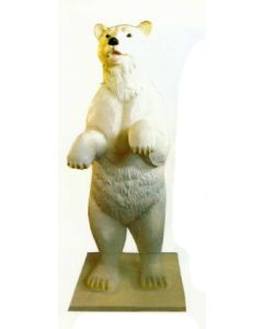 Eisbär groß stehend auf Grundplatte lebensgroß