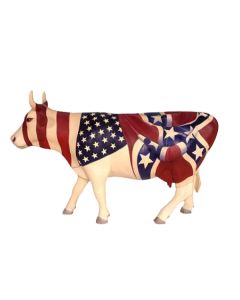 Kuh Amerikaflaggen lebensgroß