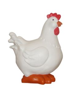 Weiße Osterhenne lebensgroß