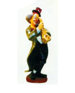 kleiner Clown mit Saxophon verkleinert