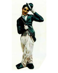 Charlie Chaplin zieht Hut klein verkleinert