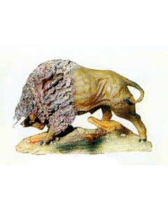 kleiner hellbrauner Büffel verkleinert