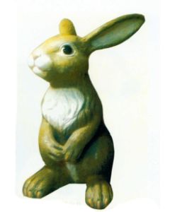 mittelgroßer Osterhase graubraun vergrößert