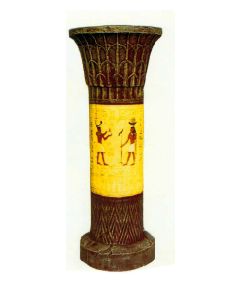 ägyptische Säule halbhoch mit Hieroglyphen verkleinert