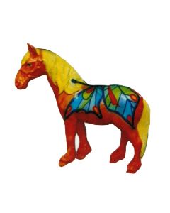 kleines Pferd mit Schmetterlinge bemalt verkleinert