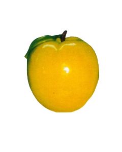 großer gelber Apfel vergrößert