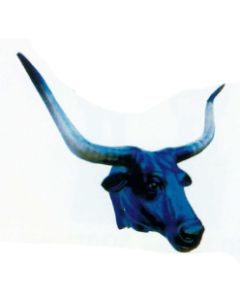 Langhornbullenkopf schwarz lebensgroß
