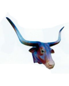 Langhornbullenkopf braun lebensgroß