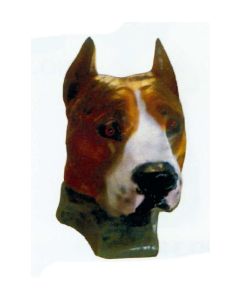 Bullterrierkopf braun Kampfhund lebensgroß