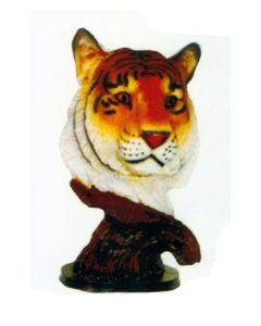 Tigerkopf orange lebensgroß