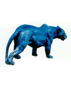 schwarzer Panther laufend lebensgroß