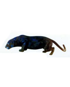 lebensgroßer kriechender Jaguar schwarz lebensgroß