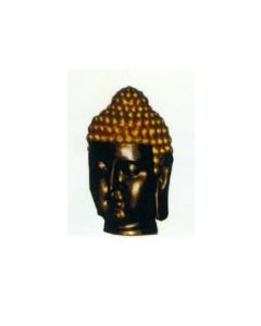 braun goldener Buddhakopf groß vergrößert