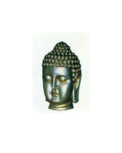 silberner Buddha Kopf groß vergrößert