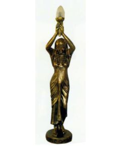 ägyptische Stehlampe goldene Frau verkleinert