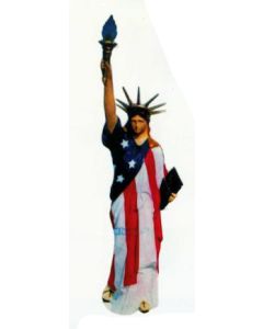 große amerikanische Freiheitsstatue mit Lampe lebensgroß