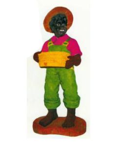 lustiger kleiner Afro mit Korb verkleinert