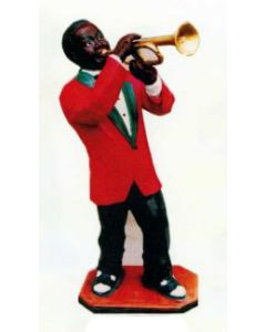 dunkelhäutiger Trompeter Jazz mittel verkleinert