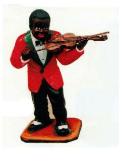 dunkelhäutiger Violinist Jazz mittel verkleinert