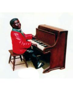 dunkelhäutiger Pianist Jazz mittel verkleinert