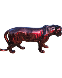 Panther in Metalliclackierung lebensgroß