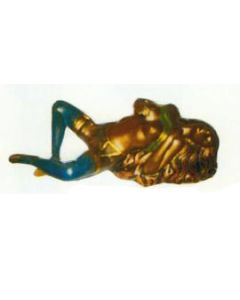 Stripperin liegend in gold verkleinert