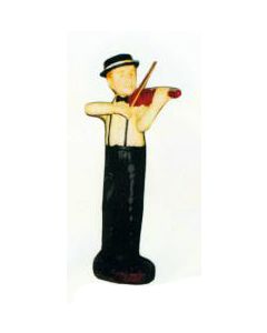 schlanker Musiker mit Geige verkleinert