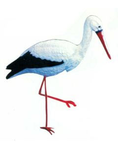 laufender Storch lebensgroß