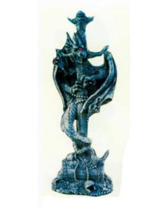Drache beschützt Schwert und Schatz verkleinert