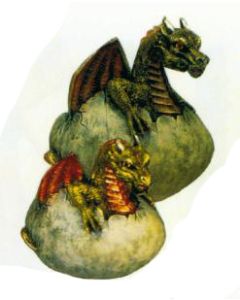 schlüpfendes Drachenbaby verkleinert