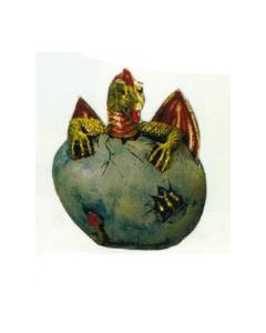 Drachenei mit geschlüpften Drachenbaby verkleinert