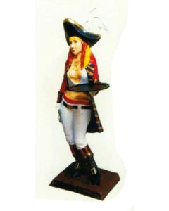 sexy Piratenbraut klein mit Tablett verkleinert