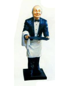 kleiner französischer Kellner mit schwarzem Sakko klein verkleinert