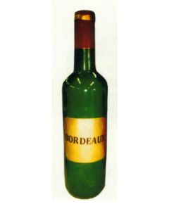 grüne große Flasche Bordeaux Wein übergroß XXL