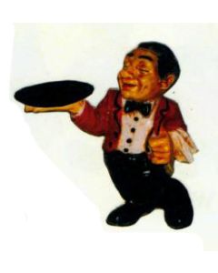 Kellner mit Tablett klein verkleinert