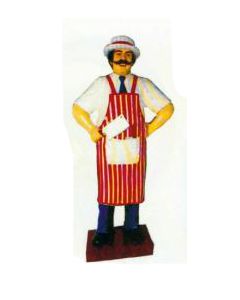 kleiner Metzgermeister mit Beil verkleinert