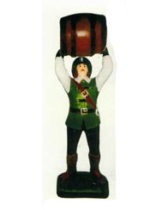 Soldat klein mit Bierfaß verkleinert