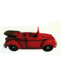 kleiner roter Käfer als Cabrio verkleinert