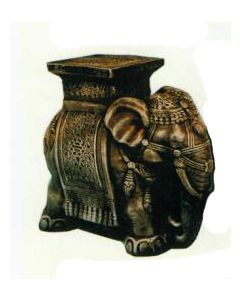 Elefant als Hocker dunkel verkleinert