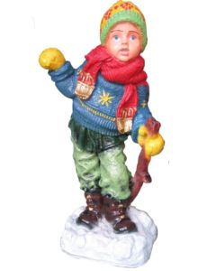 Winterkind Junge lebensgroß