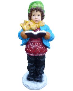 Winterkind Junge lebensgroß