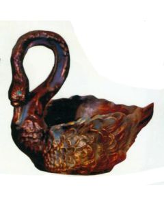 Schwan als Blumentopf verkleinert