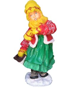 Winterkind Mädchen lebensgroß