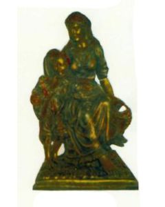 Goldene Frau mit Kind im Arm  verkleinert