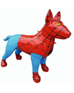Hund Bullterrier Spiderman Kampfhund lebensgroß