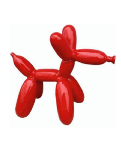 Ballonhund rot lebensgroß
