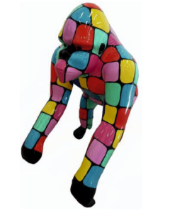 Gorilla mit bunten Flächen klein verkleinert