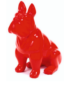Bulldogge rot lebensgroß